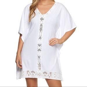 Wearabouts White Burnout White Dress Swim CoverUp S